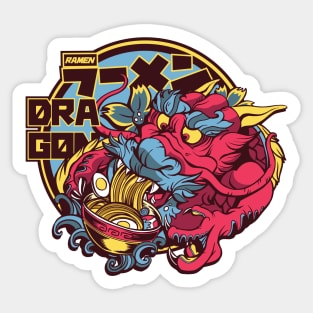 Dragon Eating Ramen Sticker